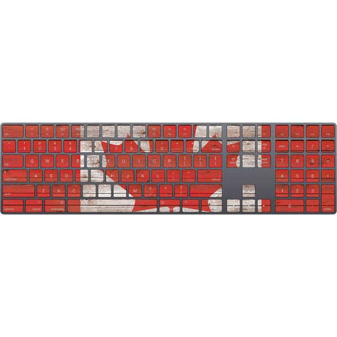Canadian Flag Dark Wood Magic Keyboard with Numeric Keypad Skin